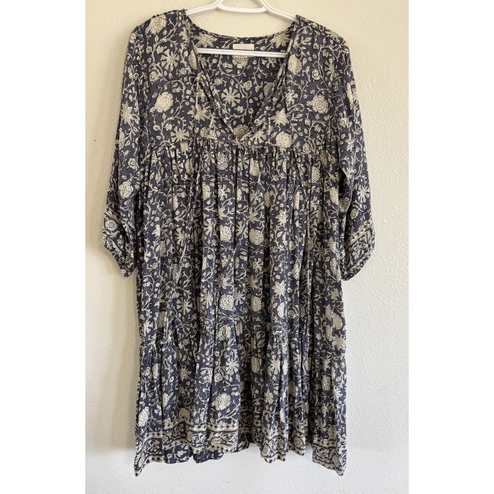 Maelu Delia Mini Willow Dress Floral Tiered Cotton Small